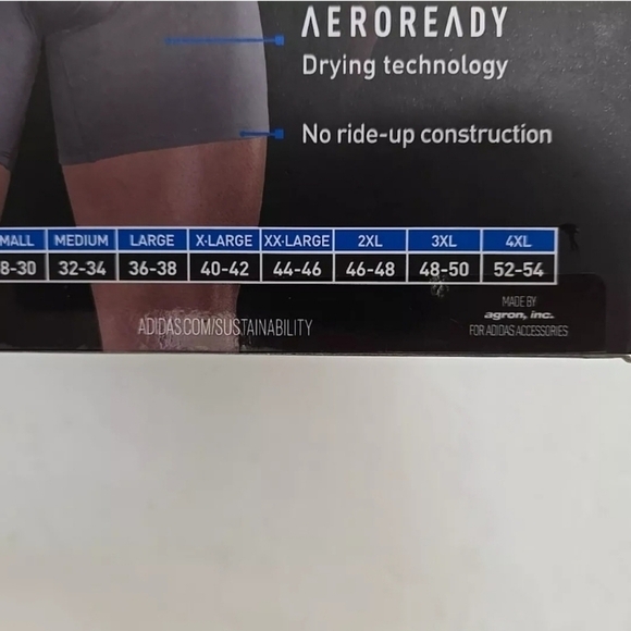 Adidas Men's Small 28-30 Stretch Cotton Trunk Underwear 3-Pack Blue Black Grey - Picture 3 of 5